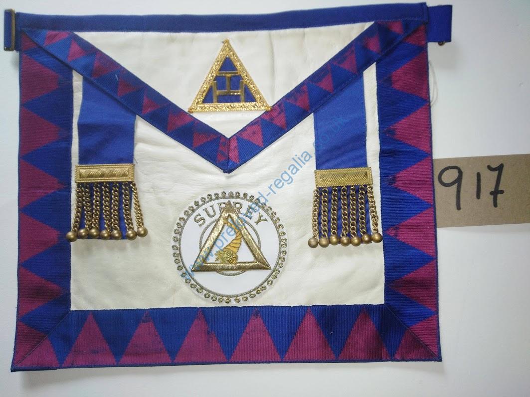 Surrey Royal Arch (RA) Steward Apron with Badge❣️Just £19 ❖❖FREE POSTAGE AND PACKAGING❖❖