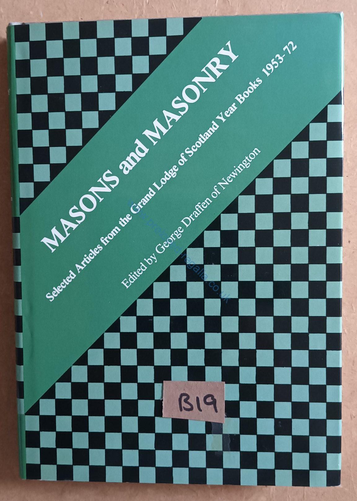 MASONS AND MASONRY - Book - 1953-72 - Fantastic addition to any collection! JUST £14! ❖❖FREE POSTAGE AND PACKAGING❖❖