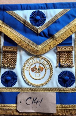 Middlesex Provincial Rank Full Dress Apron – Asst Standard Bearer **Excellent**Only £38 ❖❖FREE POSTAGE AND PACKAGING❖❖