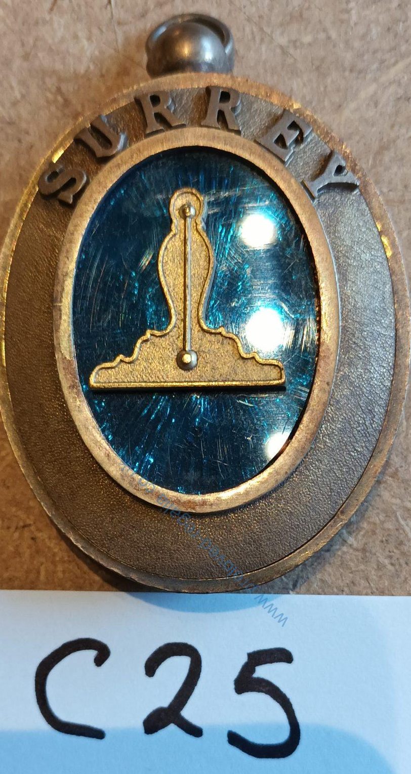 Surrey Past Provincial Senior Grand Warden Collar Jewel - hallmarked ❖❖FREE POSTAGE AND PACKAGING❖❖