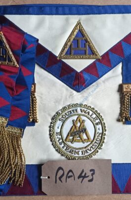 RA South Wales Eastern Div Past Prov Grand Deputy DC Apron & Sash ❖❖FREE POSTAGE AND PACKAGING❖❖