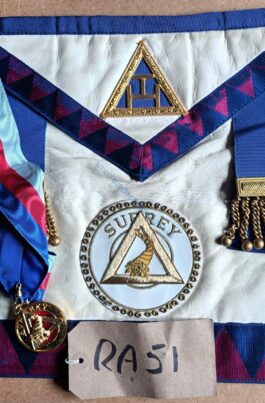 RA Surrey Past Prov Grand Steward Apron ,Collarette & Jewel ❖❖FREE POSTAGE AND PACKAGING❖❖