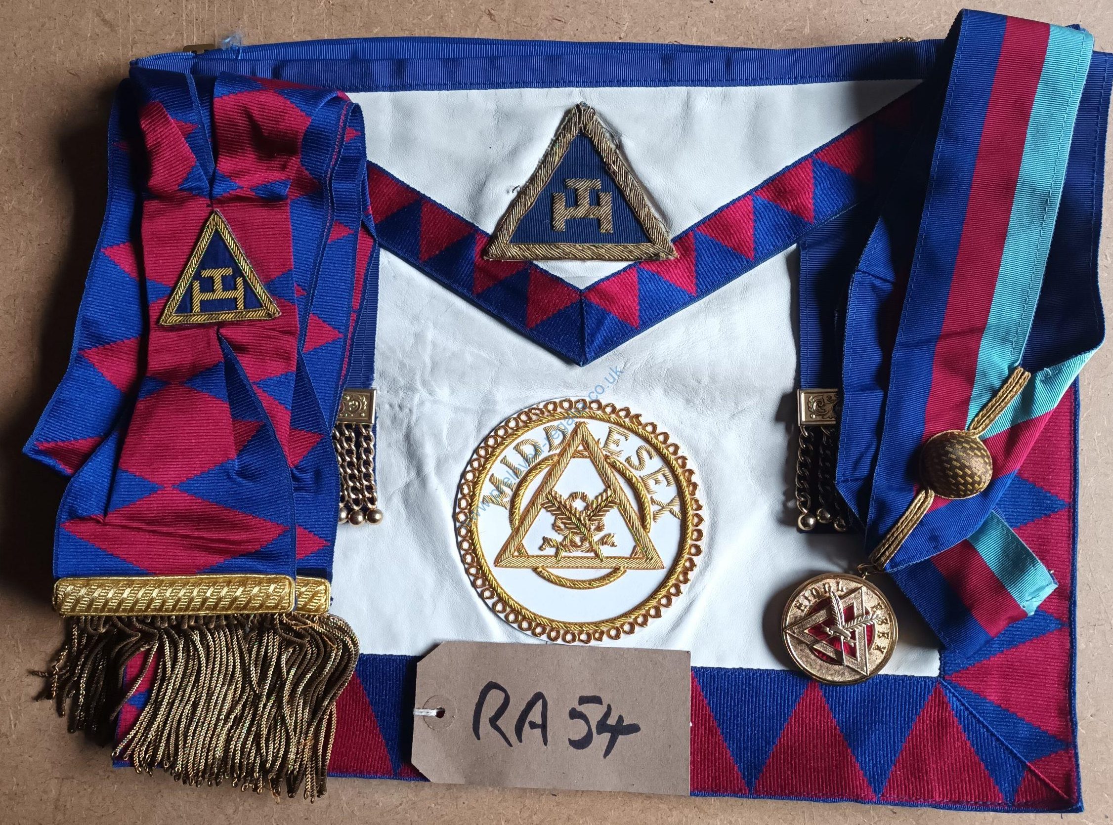 RA Middlesex Past Prov Grand Scribe Apron with pocket Sash Collarette & Jewel❤️DEAL AT ONLY £55‼️**FREE POSTAGE AND PACKAGING**