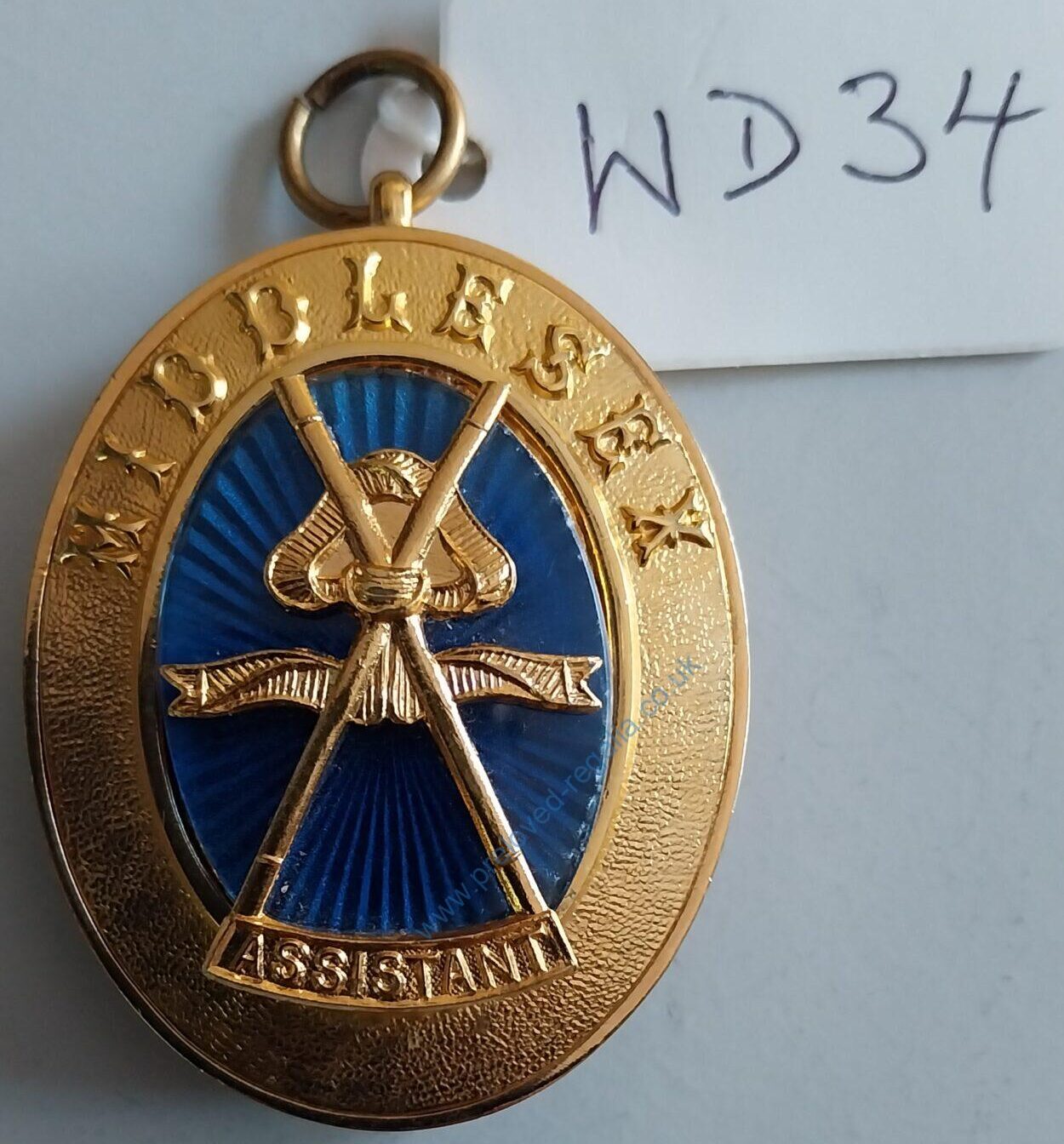 Middlesex Past Provincial Assistant Grand Director of Ceremonies Collar Jewel