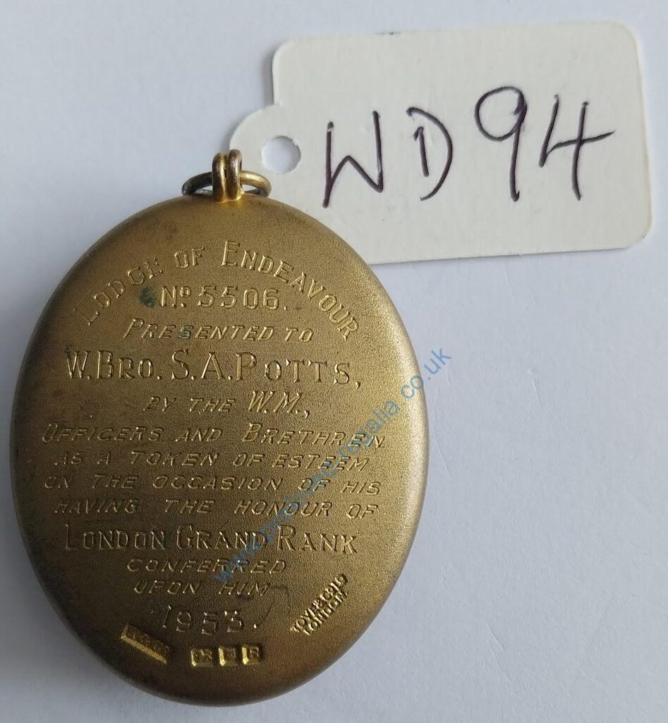 London Grand Rank Collar Jewel inscribed & Hall Marked - Image 2